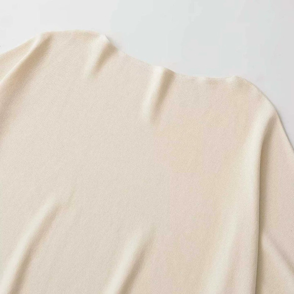Tops - ZARA Fall Simple Versatile Long Sleeve Boat Neck Knit Top